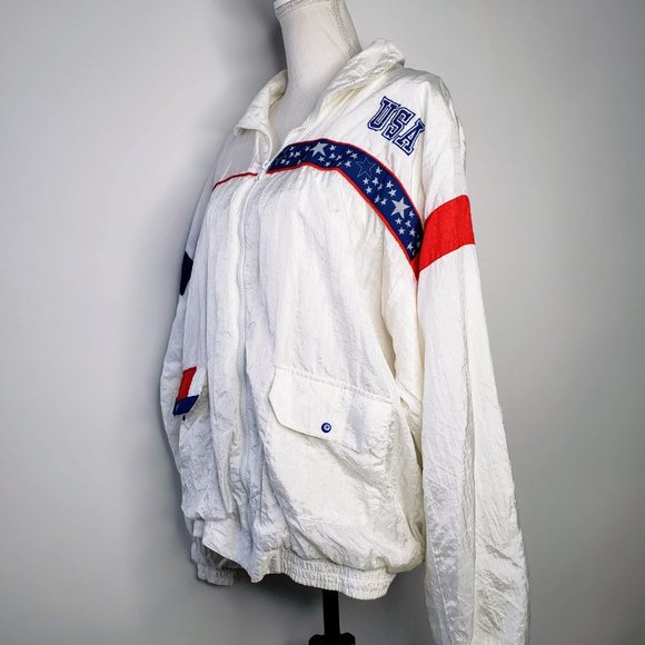 2B Active USA Vintage 80s American Windbreaker Jacket M - Picture 3 of 6
